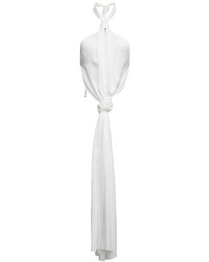 Givenchy Halterneck Draped Knot Blouse - White