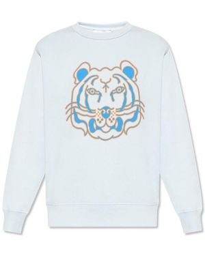 KENZO Tiger-Print Sweatshirt - Blue