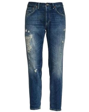 Dondup Brighton Distressed Carrot Jeans - Blue
