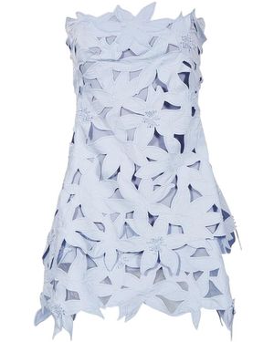 Jonathan Simkhai Miri Embroidered Bustier Mini Dress - Blue