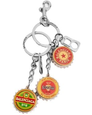 Balenciaga Cap Charm Detailed Keychains - White
