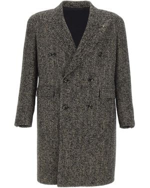 Tagliatore Long-Sleeved Coat - Grey