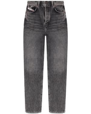 DIESEL 1956 Straight-Leg Cropped Jeans - Gray