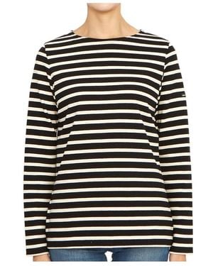 Saint James Striped Long-Sleeved T-Shirt - Black