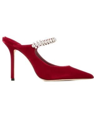 Jimmy Choo High-Heeled Mules - Red