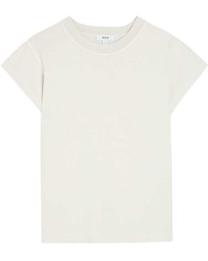 Agolde Solid Colour Cotton T-Shirt - White