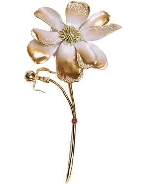 Dior En Fleurs Brooch - White