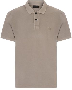 Dondup Logo-Embroidered Polo Shirt - Grey