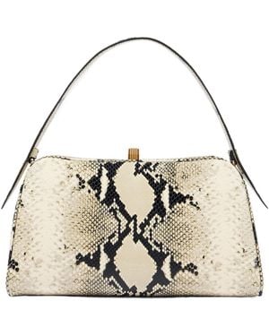 KHAITE Cate Snake-Effect Leather Shoulder Bag - Natural