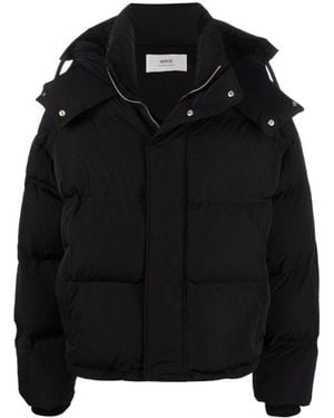 Ami Paris Ami De Coeur Padded Puffer Jacket - Black