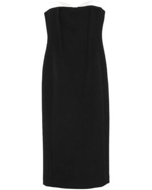 Jonathan Simkhai Two-Tone Spaghetti-Strap Midi Dress - Black