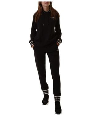EA7 Core Logo Print Tracksuit - Black