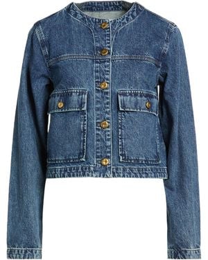 Rag & Bone Minimalist Faded Dark Denim Jacket - Blue