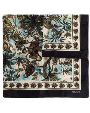 DSquared² Pattern-Printed Scarf - Black