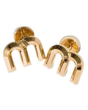 Miu Miu Metal Earrings - Metallic