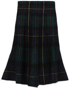 Ralph Lauren Plaid Flared Skirt - Black