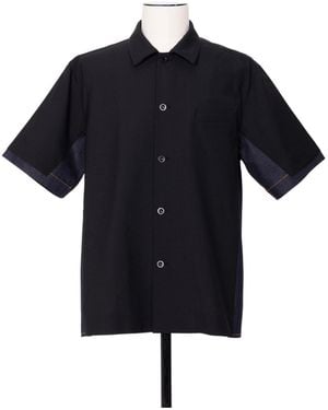 Sacai Patchwork Design Shirt - Black