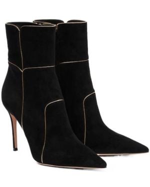 Gianvito Rossi Suede Ankle Boots - Black