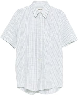 NAMACHEKO Cordelia Checked Shirt - White