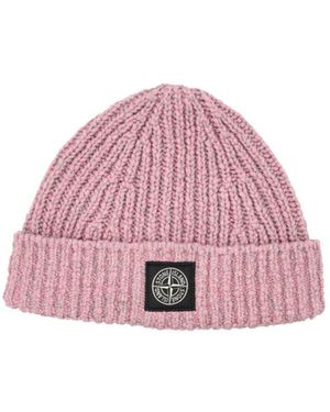 Stone Island Muline' Beanie - Pink