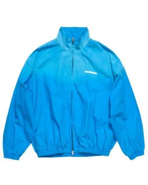 Acne Studios Logo Print Zip Jacket - Blue