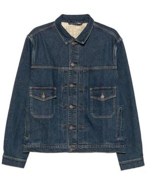 Paul Smith Contrast-Stitch Denim Jacket - Blue