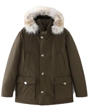 Woolrich Hooded Down Jacket - Green