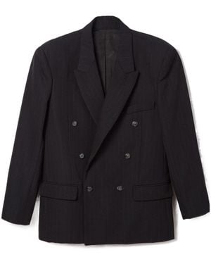 Willy Chavarria Double-Breasted Suit Jacket - Blue