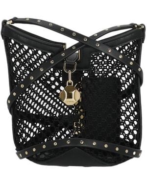 Lanvin Catch Studded Mesh Shoulder Bag - Black