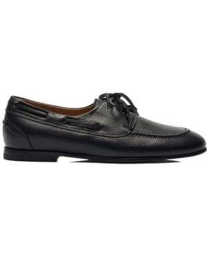 SCAROSSO Ginevra Lace-Up Shoes - Black
