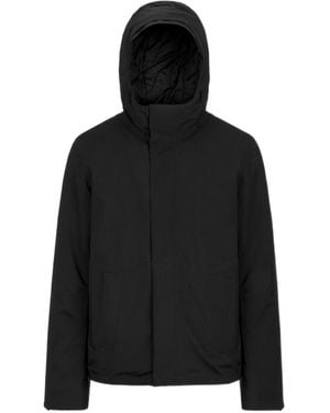 K-Way Bonded Padded Hooded Jacket - Black