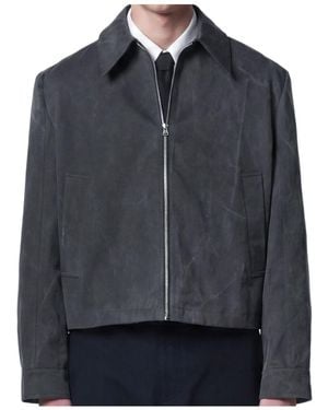 Séfr Collared Long-Sleeved Casual Jacket - Black