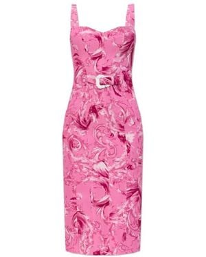 Versace Jeans Couture Patterned Dress - Pink