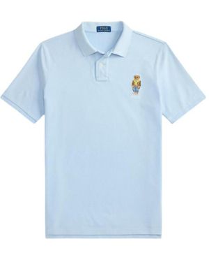 Ralph Lauren Polo Bear-Embroidered Polo Shirt - Blue