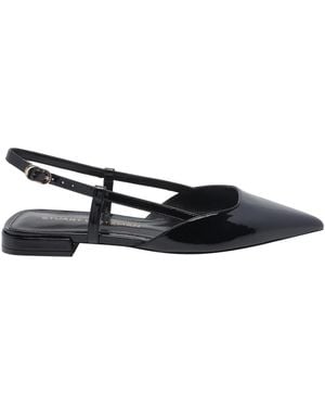 Stuart Weitzman Pointed-Toe Flats - Black