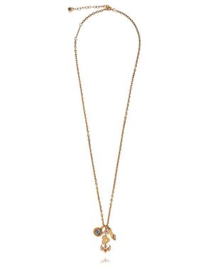 DSquared² Charm-Detail Cable-Chain Necklace - White