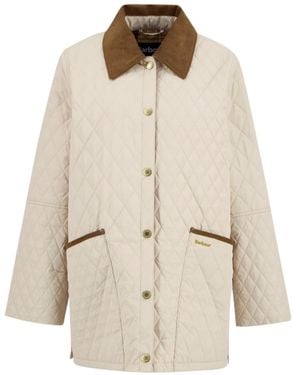 Barbour Logo Quilted Jacket - Natural