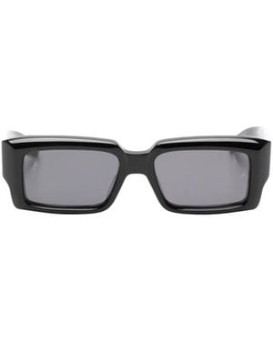 Jacques Marie Mage Rectangle-Frame Sunglasses - White