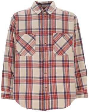 Haikure Checked Pocket Shirt - Red