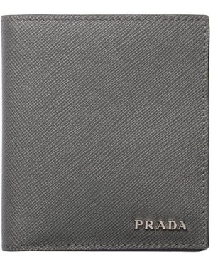 Prada Saffiano Leather Wallet - Grey