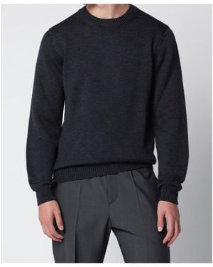 Roberto Collina Crew Neck Knit Jumper - Blue