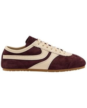Dries Van Noten Dustin Panelled Suede Trainers - Brown