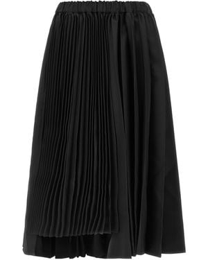 Comme des Garçons Pleated Midi Skirt - Black