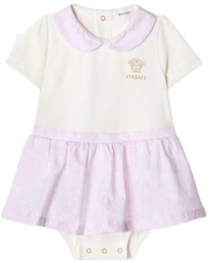 Versace Baby Printed Stretch Cotton-Jersey T-Shirt Dress - Purple