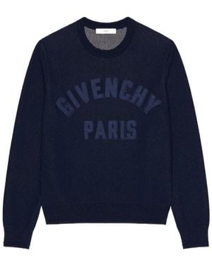 Givenchy Logo Detailed Knitted Jumper - Blue