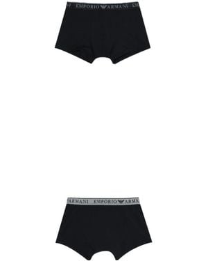 Emporio Armani Two-Pack Of Boxer Briefs - Black