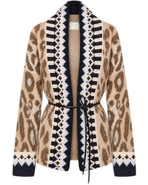 forte_forte Printed Knit Cardigan - White