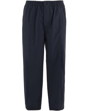 Giorgio Armani Elastic Waist Straight Trousers - Blue