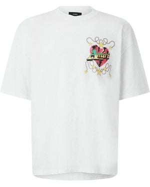 Amiri Crew Neck Cotton T-Shirt - White