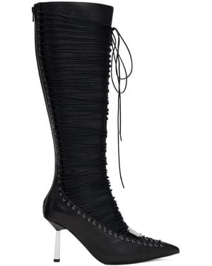 MISBHV High-Heeled Knee-High Boots - Black